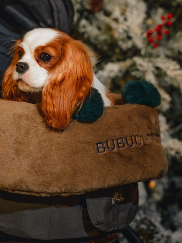 Bubuu Paws X'Mas Pawrest Basket Front Cover ผ้าคลุมด้านหน้ารถเข็นสัตว์เลี้ยง X'Mas Collection สีน้ำตาล Brown Bread