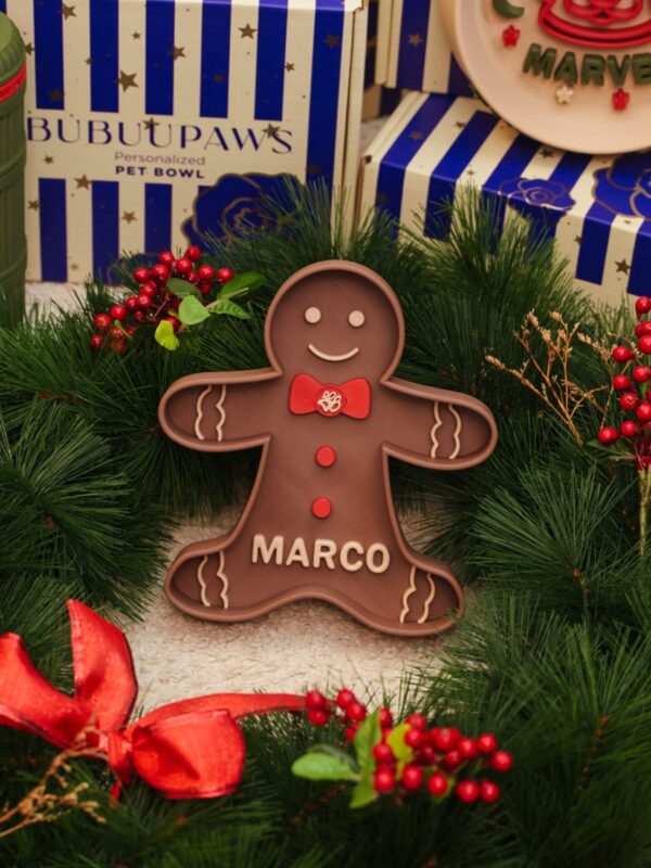 BUBUU Gingerbread Personalized Pet Bowl - ชามอาหารสัตว์เลี้ยง บูบู้ จิงเจอร์เบรด