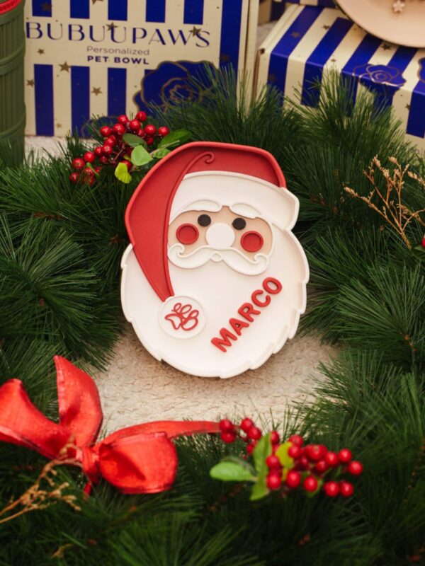 BUBUU Santa Personalized Pet Bowl - ชามอาหารสัตว์เลี้ยง บูบู้ ซานต้า